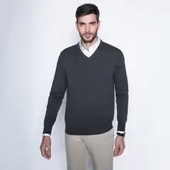 FEROUCH - Sweater Cuello En V Algodón Hombre