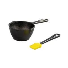 LODGE - Set Olla 13 Cm Para Derretir Y Pincel Cast Iron