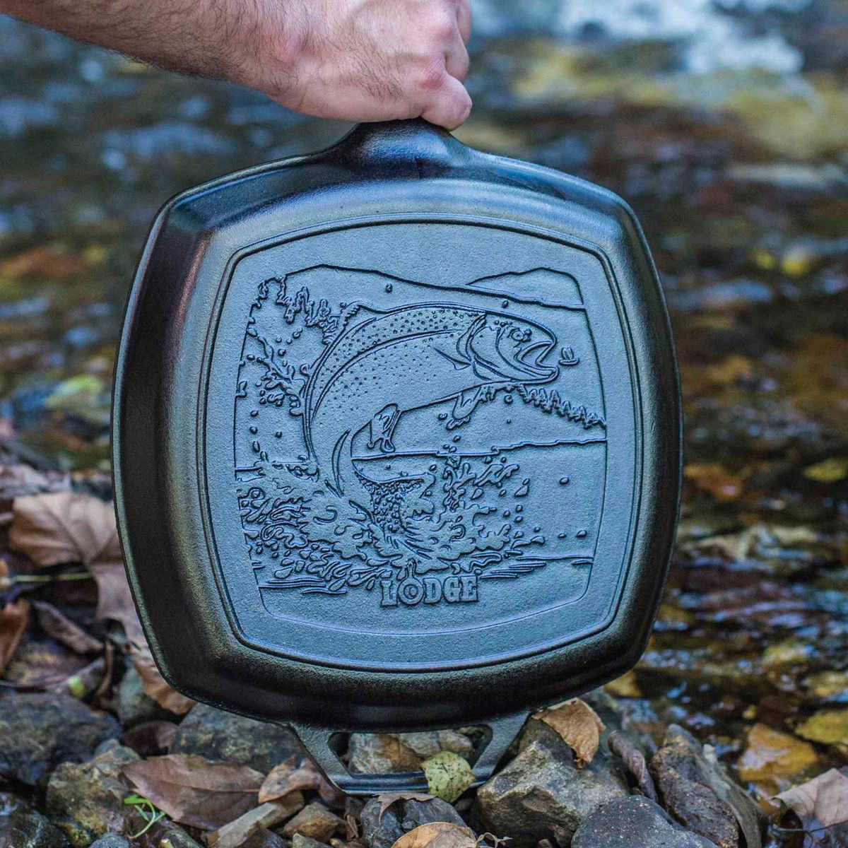 LODGE - Sartén 27 Cm Pez Wildlife Series Fierro Fundido Cast Iron Lodge