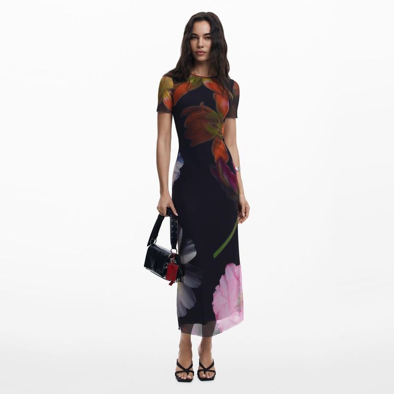 DESIGUAL - Vestido Midi Mujer Desigual