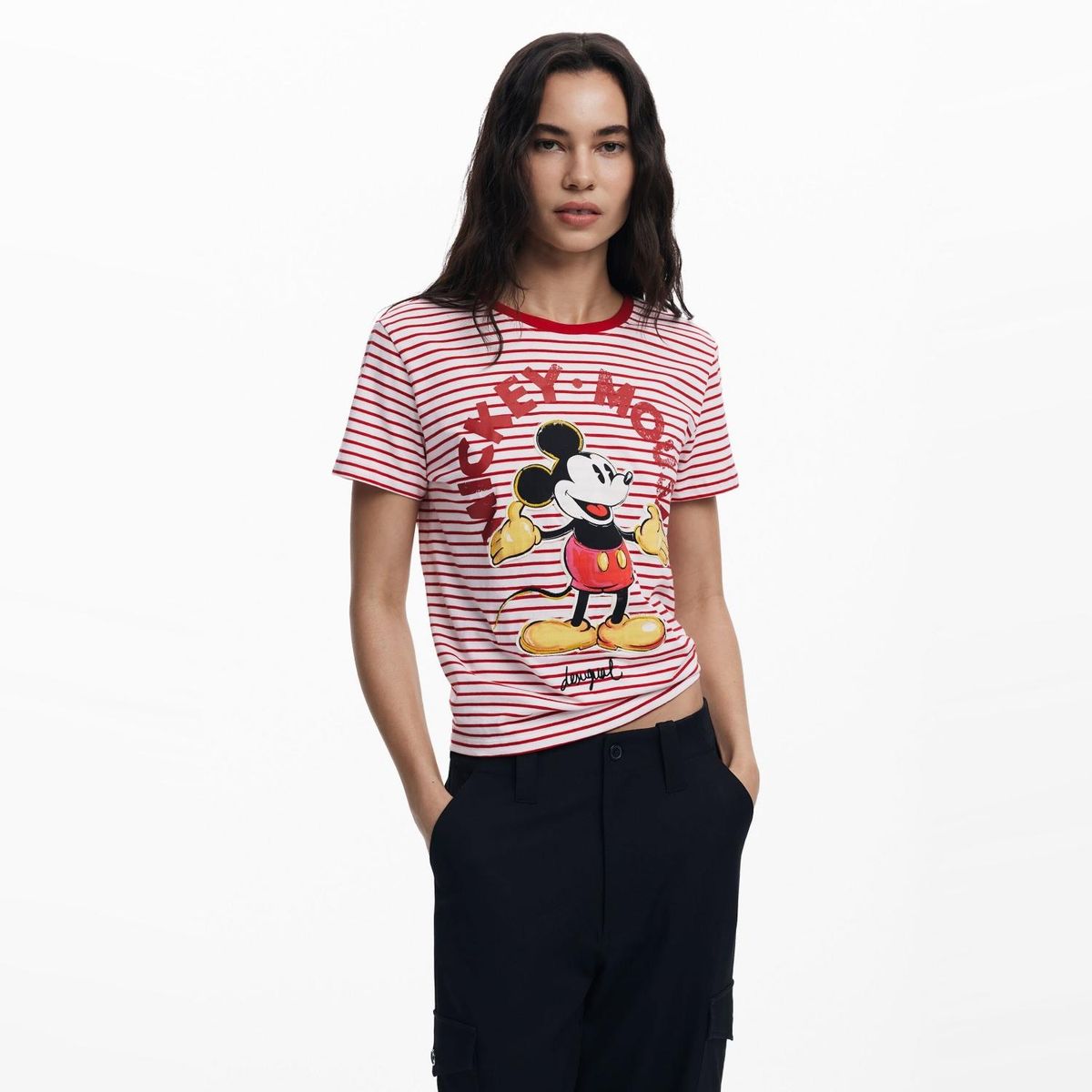 DESIGUAL - Polera Manga Corta Algodón Mujer Desigual