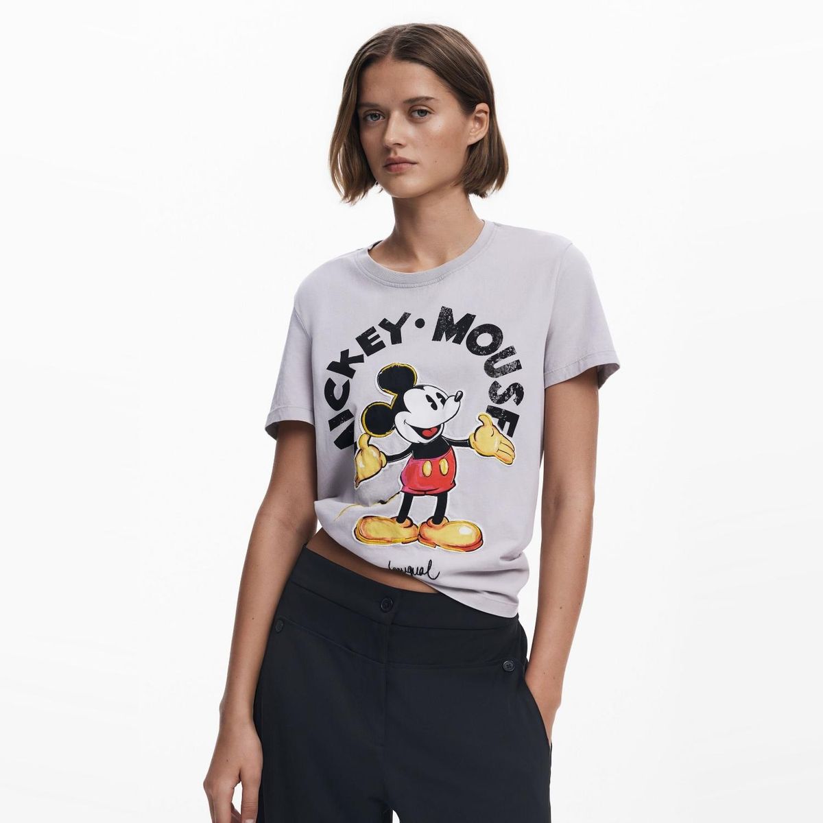 DESIGUAL - Polera Manga Corta Algodón Mujer Desigual