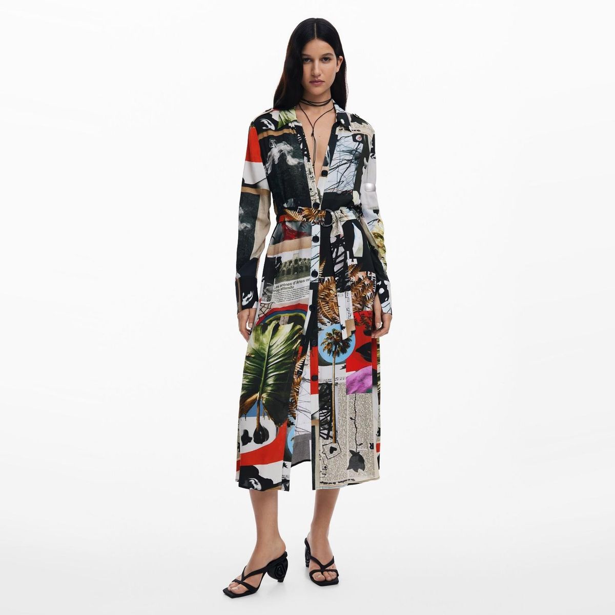 DESIGUAL - Vestido Midi Mujer Desigual