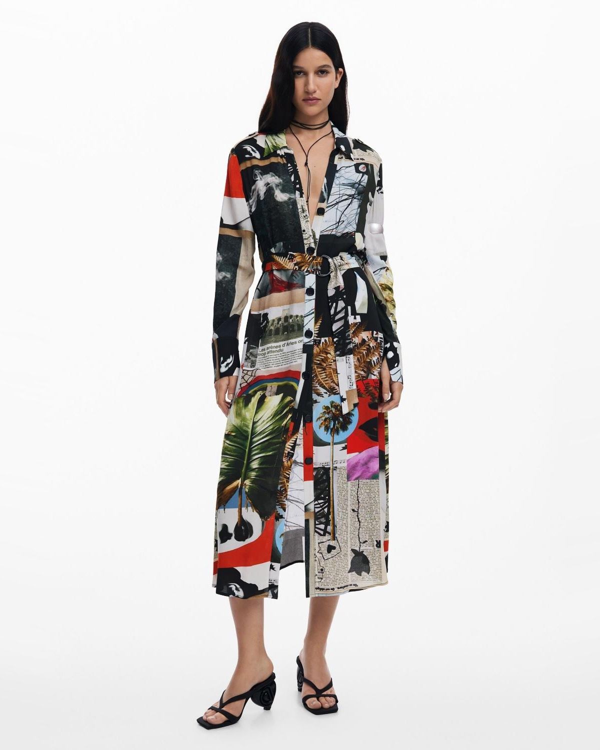 DESIGUAL Vestido Midi Mujer Desigual