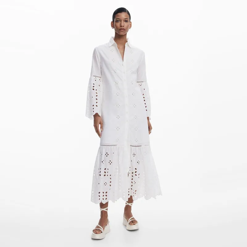 DESIGUAL - Vesido Maxi Algodón Mujer Desigual