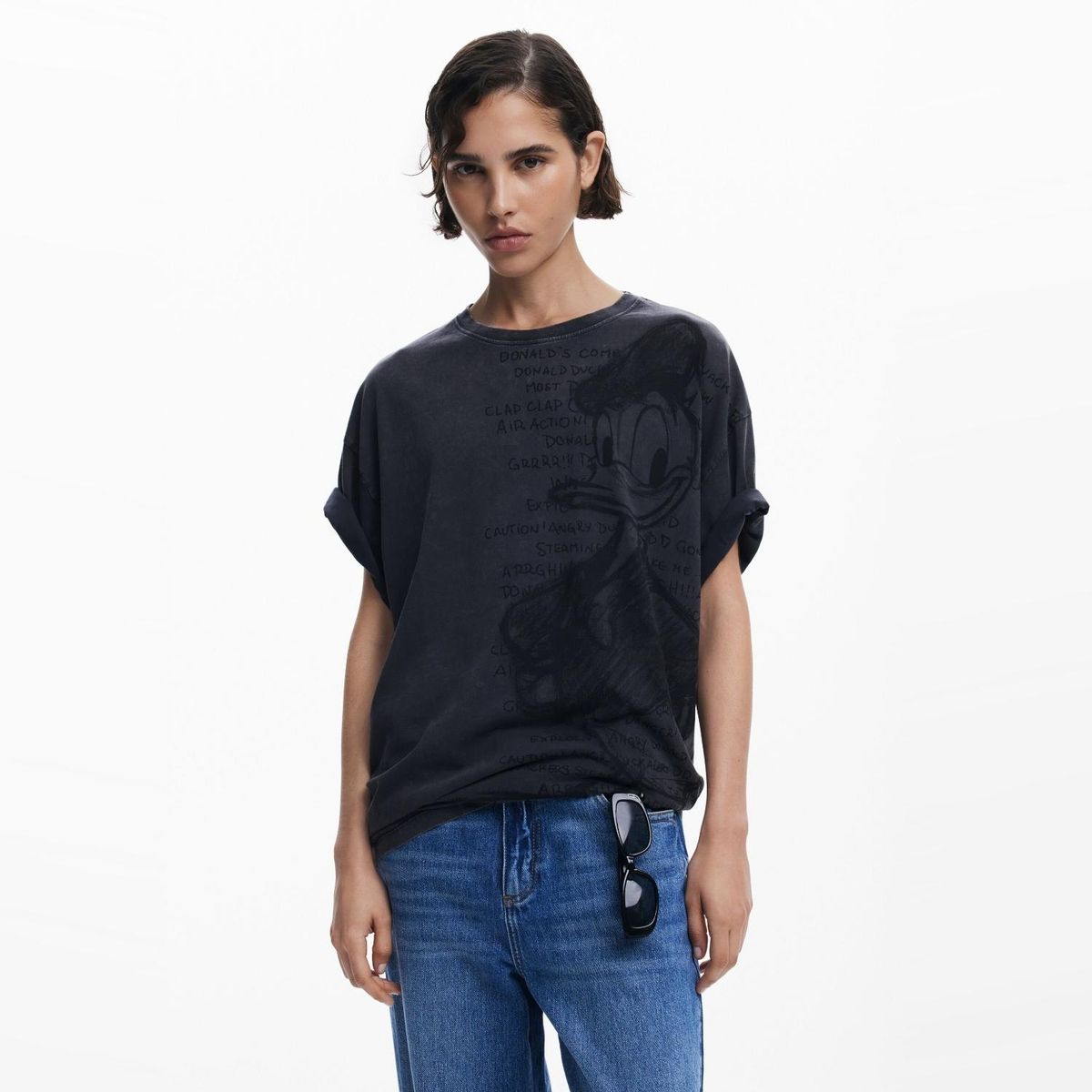 DESIGUAL - Polera Manga Corta Algodón Mujer Desigual