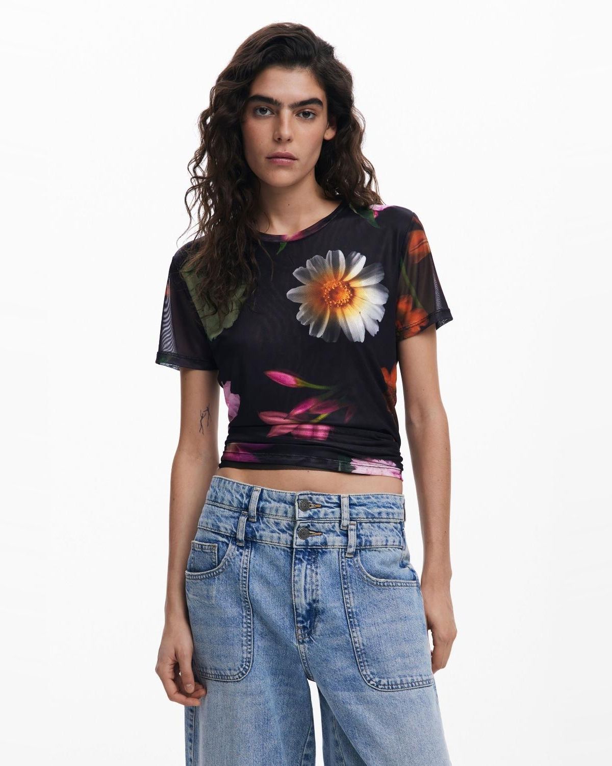 DESIGUAL Polera Manga Corta Mujer Desigual