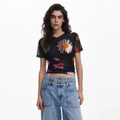 DESIGUAL - Polera Manga Corta Mujer
