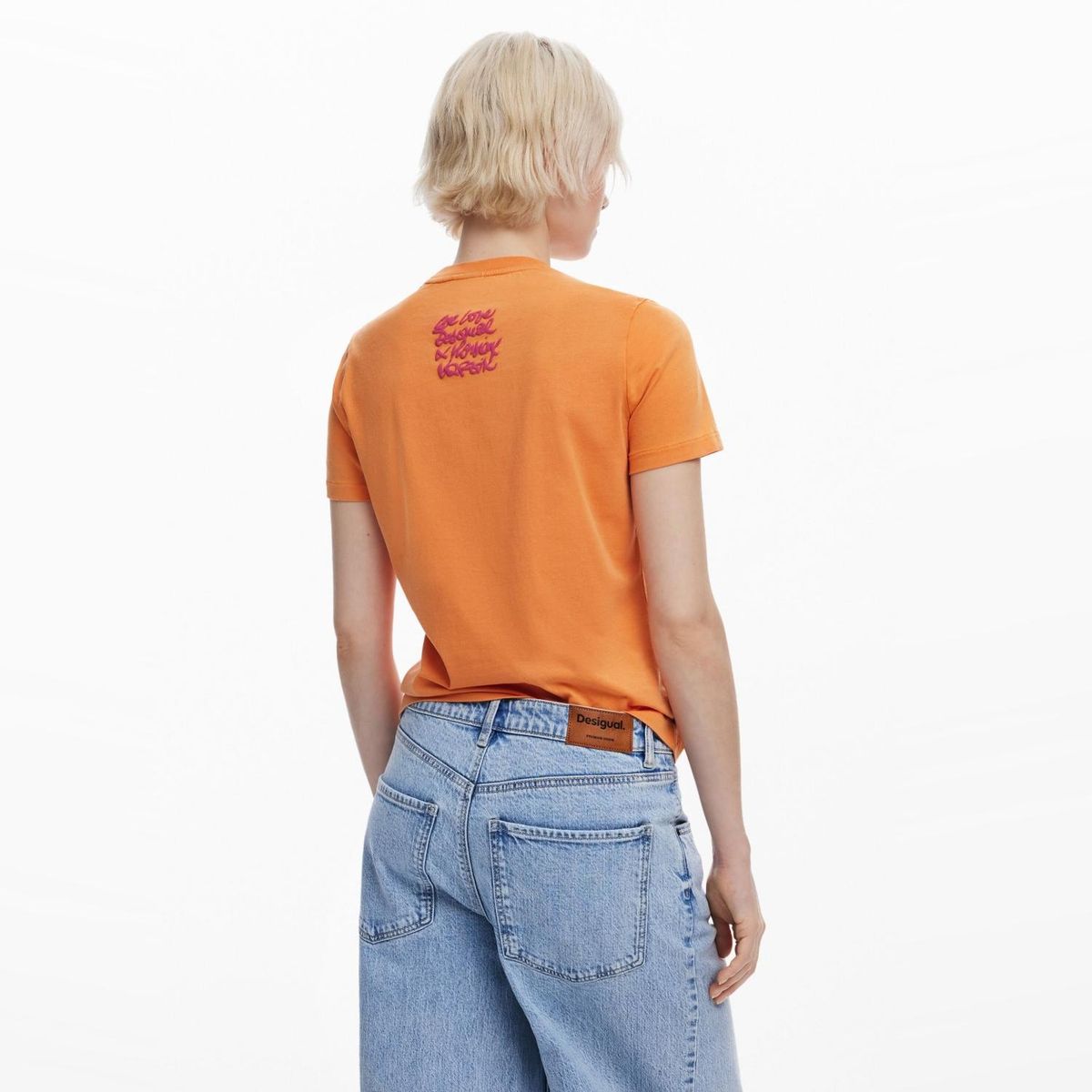 DESIGUAL - Polera Manga Corta Algodón Mujer Desigual