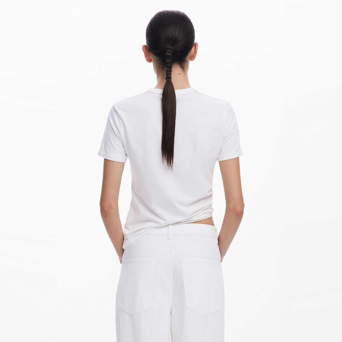 DESIGUAL - Polera Manga Corta Algodón Mujer Desigual