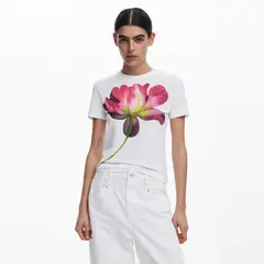 DESIGUAL - Polera Manga Corta Algodón Mujer