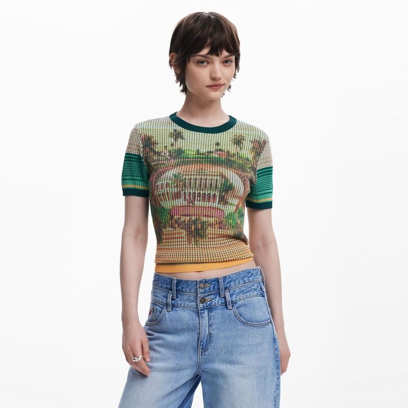 DESIGUAL - Polera Manga Corta Mujer Desigual