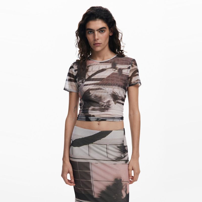 DESIGUAL - Polera Manga Corta Mujer Desigual