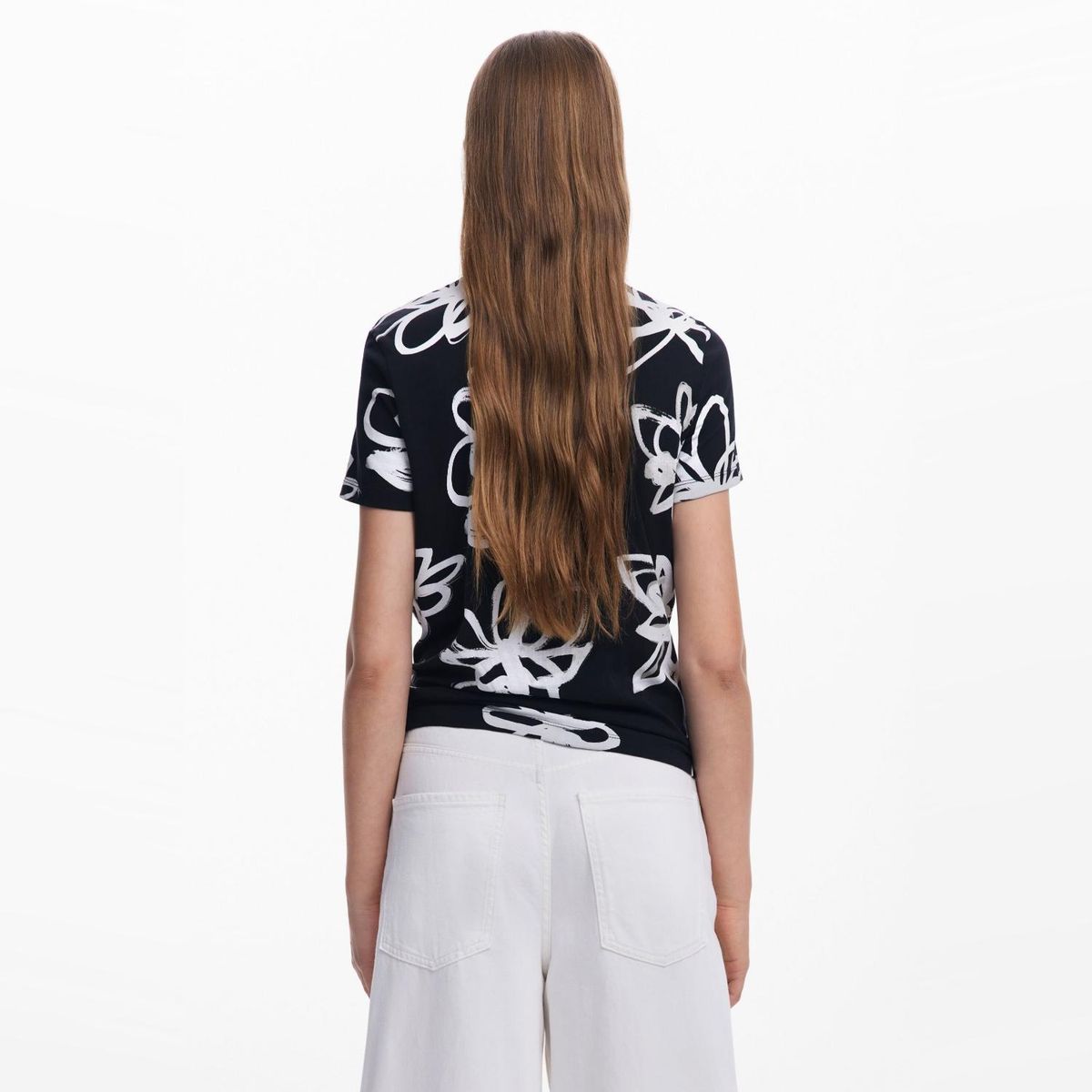 DESIGUAL - Polera Manga Corta Algodón Mujer Desigual