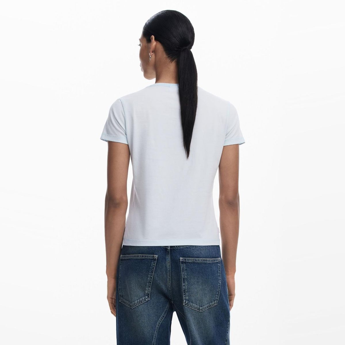 DESIGUAL - Polera Manga Corta Algodón Mujer Desigual