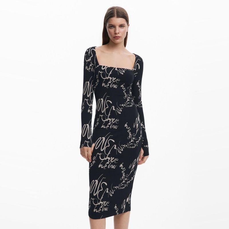 DESIGUAL - Vestido Midi Mujer Desigual