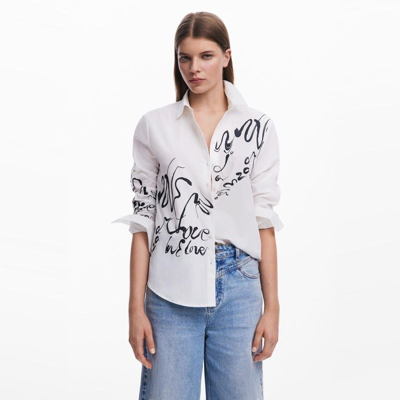 DESIGUAL - Camisa Algodón Mujer Desigual