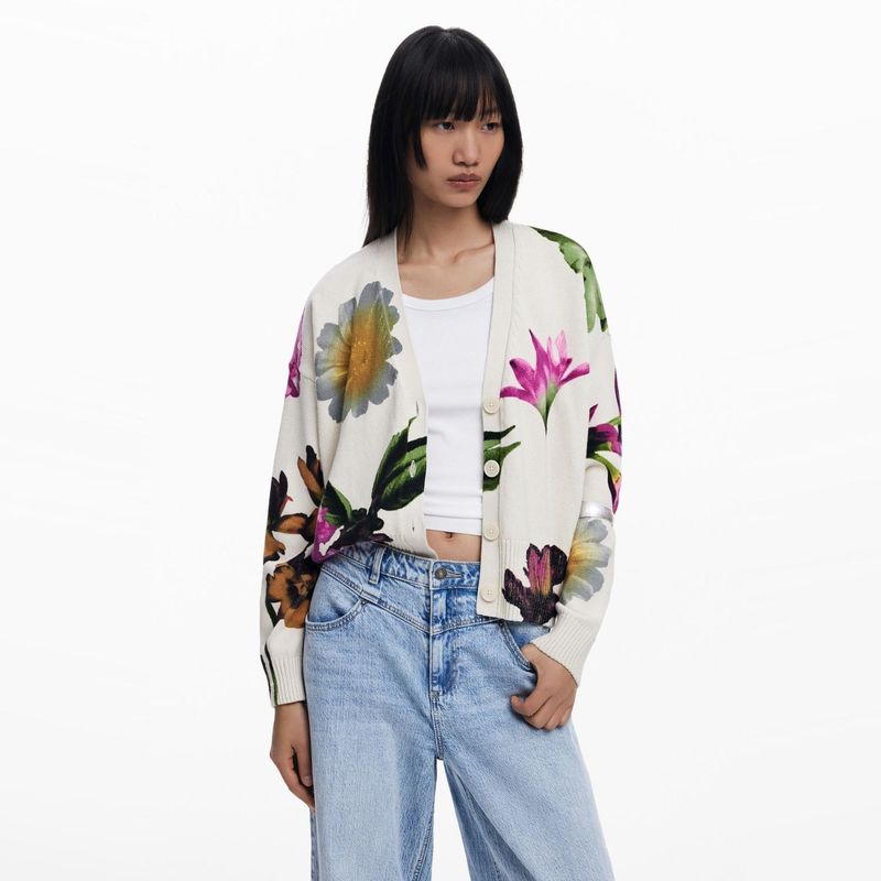 DESIGUAL - Chaleco Manga Larga Algodón Mujer Desigual