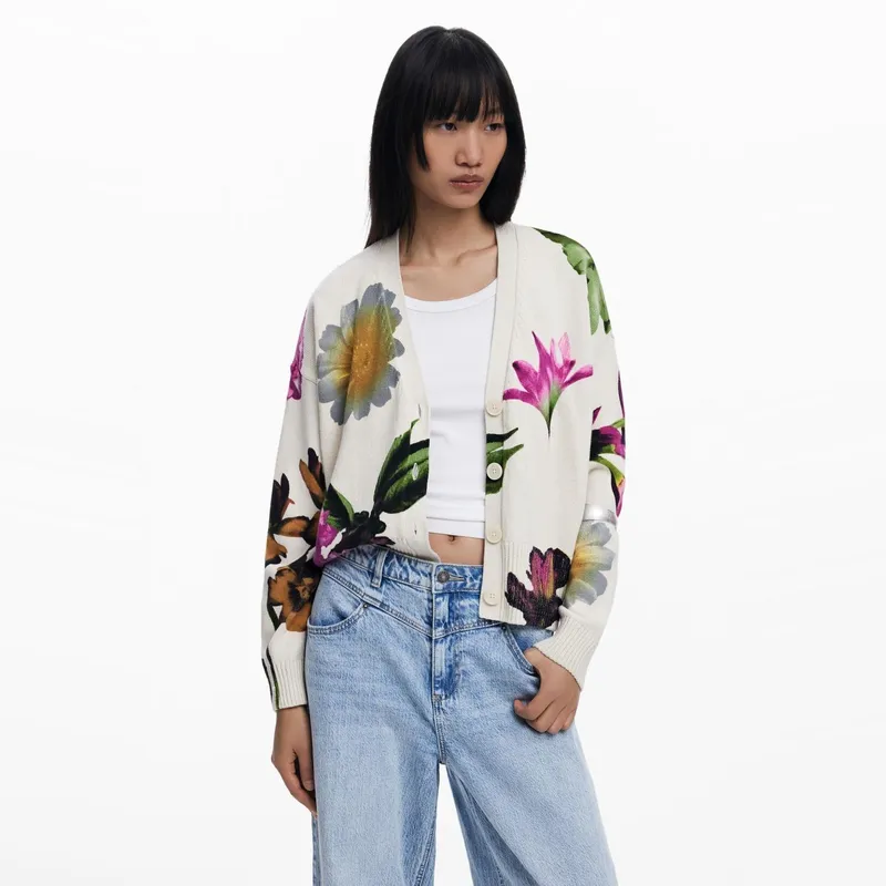 DESIGUAL - Chaleco Manga Larga Algodón Mujer Desigual