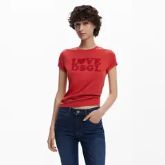 DESIGUAL - Polera Manga Corta Algodón Mujer