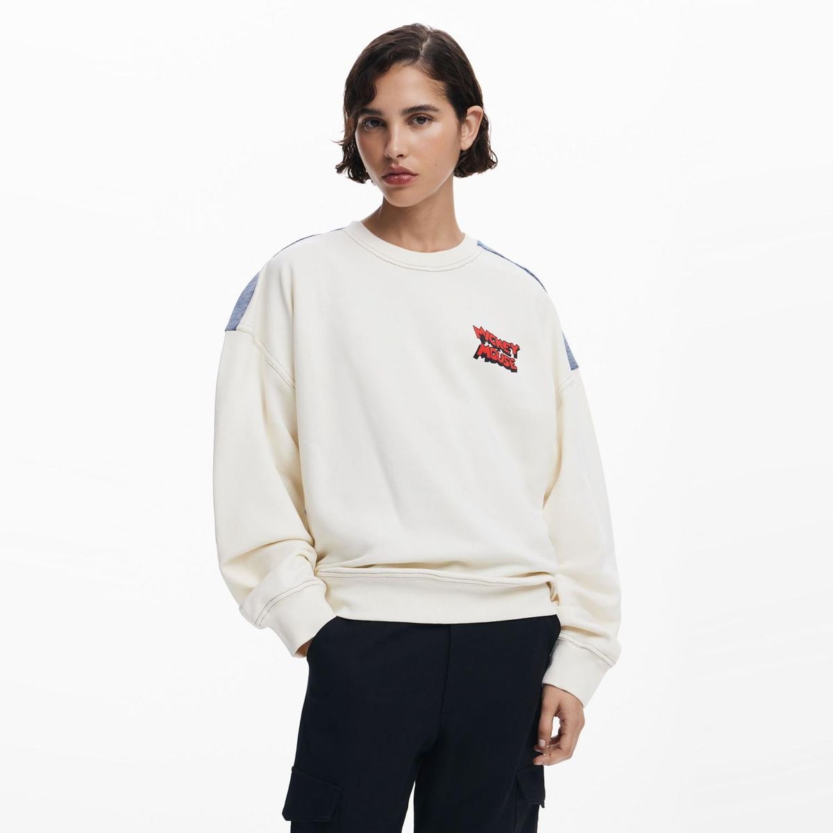 DESIGUAL - Polerón Manga Larga Algodón Mujer Desigual