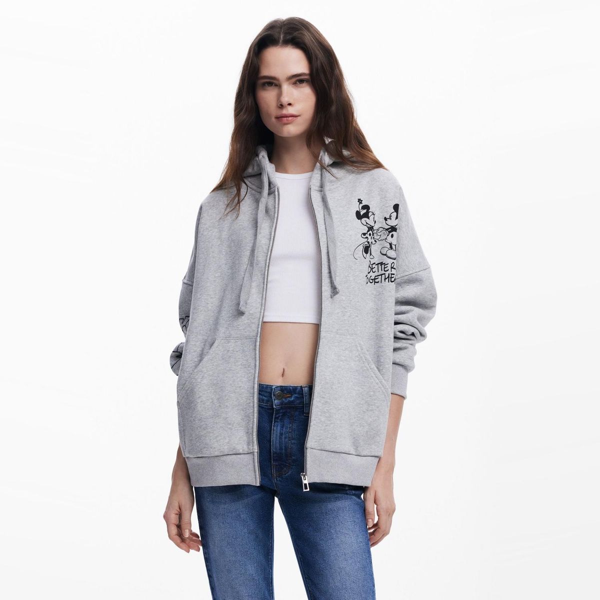 DESIGUAL - Polerón Manga Larga Algodón Mujer Desigual