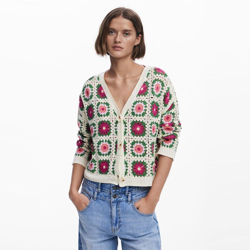 DESIGUAL - Chaleco Manga Larga Algodón Mujer Desigual
