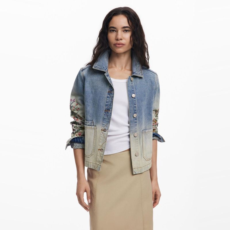 DESIGUAL - Chaqueta Manga Larga Algodón Mujer Desigual