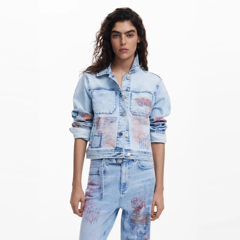 DESIGUAL - Chaqueta Manga Larga Algodón Mujer Desigual