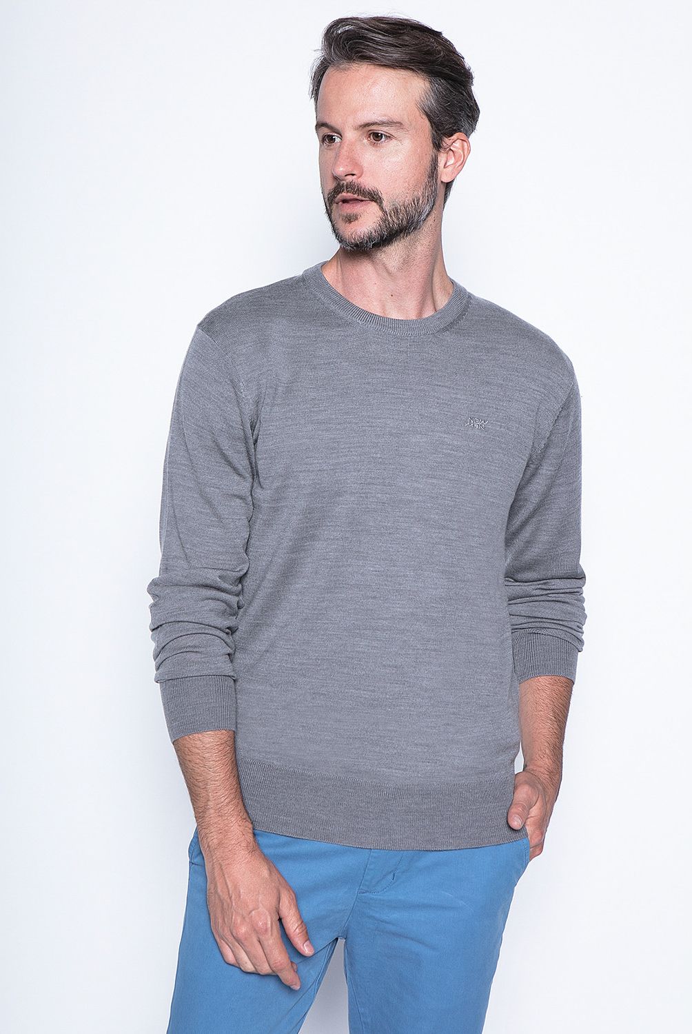 NEW MAN - Sweater Cuello Redondo Algodón Hombre New Man