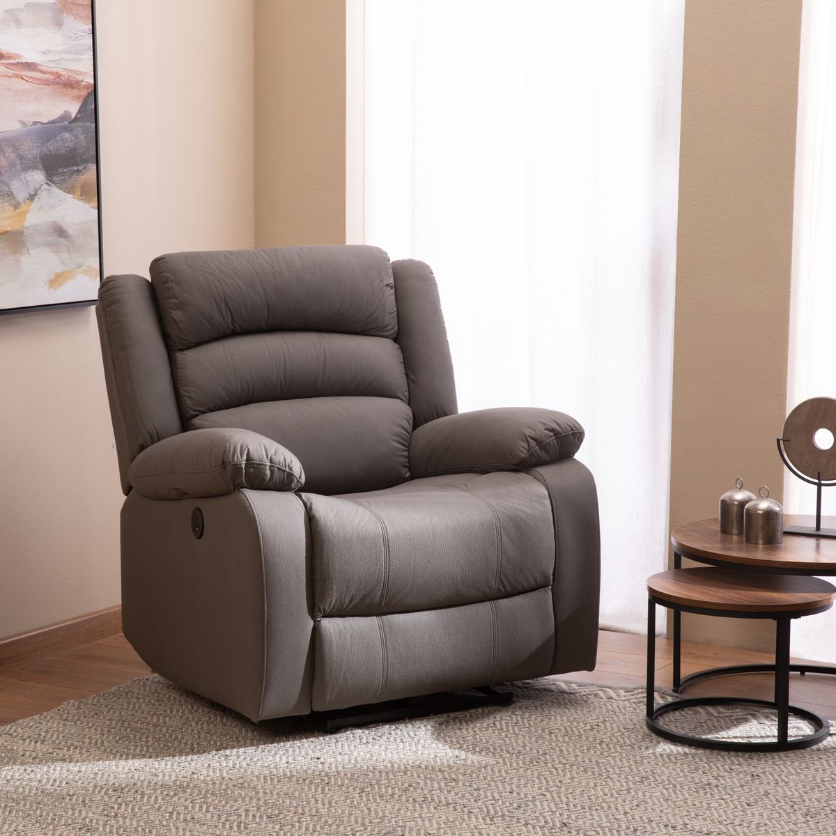 DANIELS - Berger Reclinable Praga Eléctrico Tela Daniels