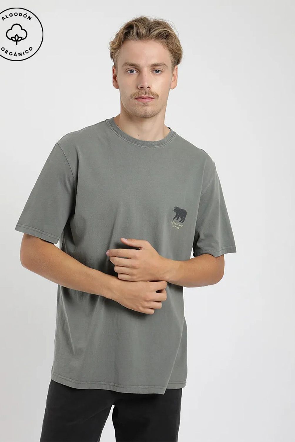 FROENS - Polera Manga Corta Oso Algodón Orgánico Hombre Froens
