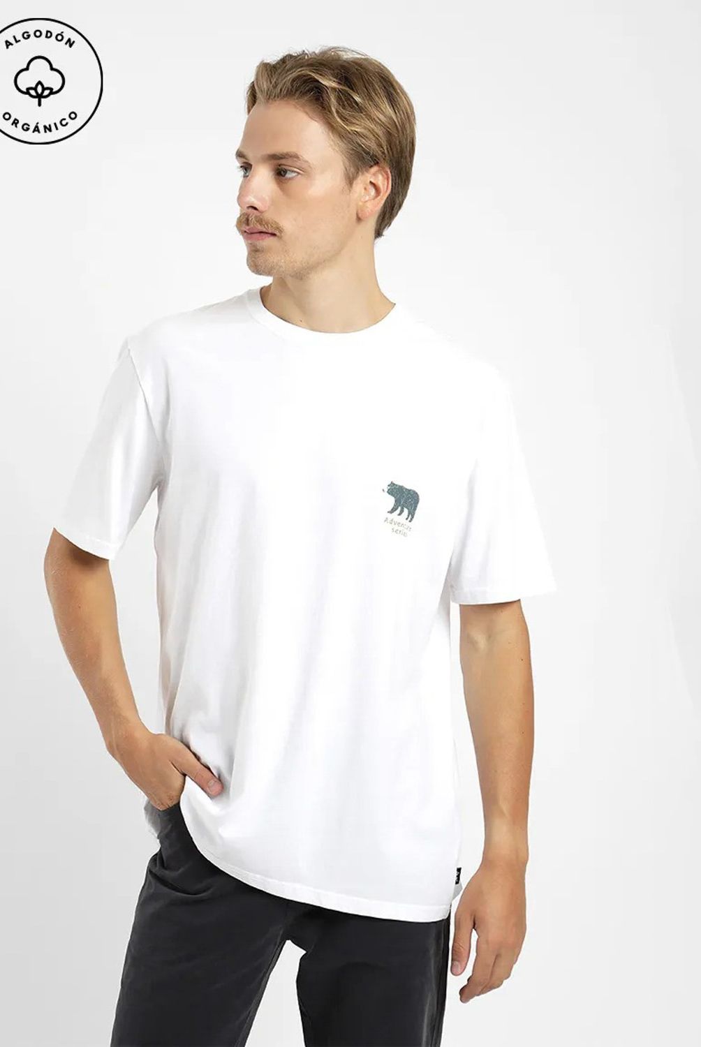 FROENS - Polera Manga Corta Oso Algodón Orgánico Hombre Froens