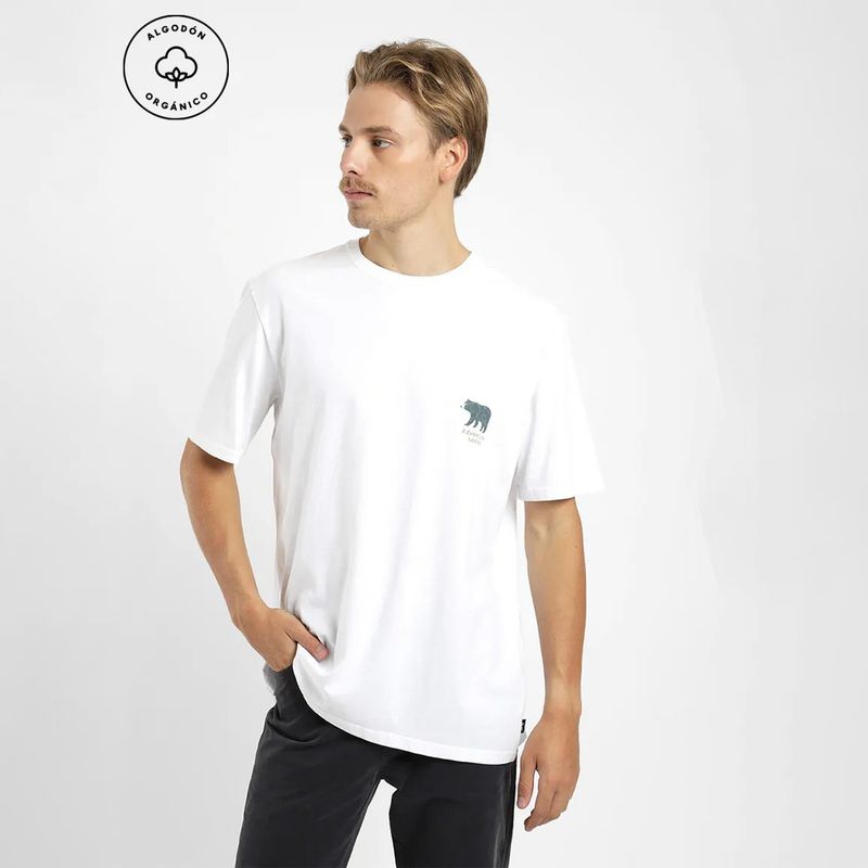 FROENS - Polera Manga Corta Oso Algodón Orgánico Hombre Froens