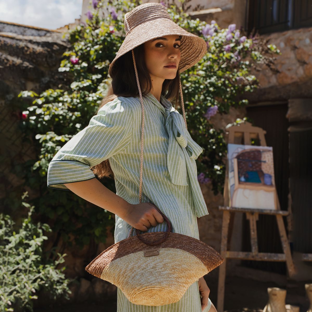 ZAHATI - Bolso Mimbre Mujer Zahati