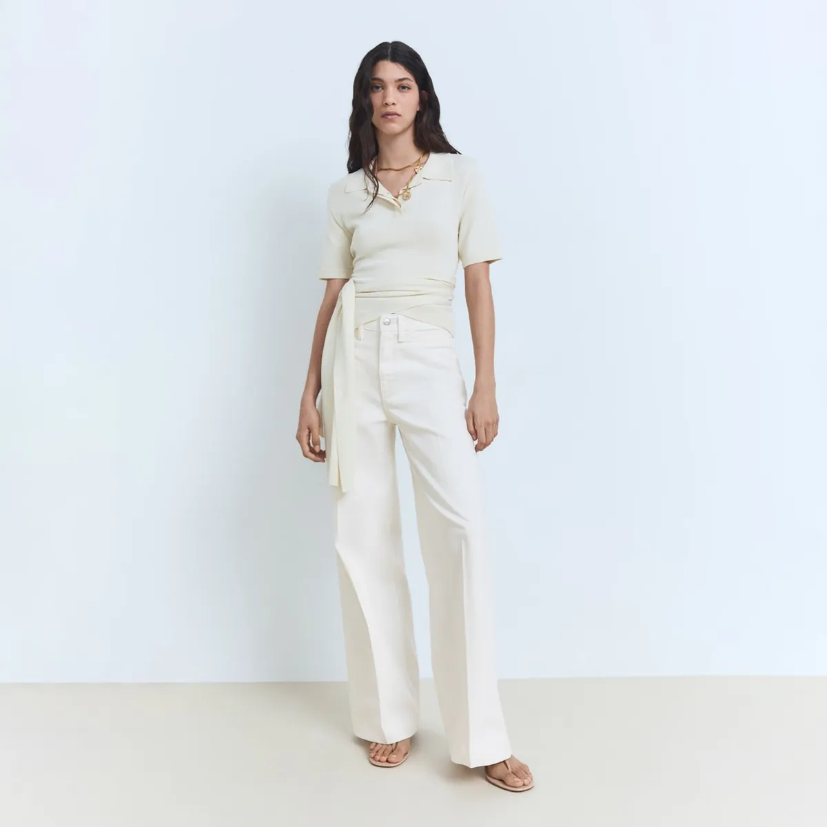 MANGO - Jeans Wideleg Tiro Alto Mujer Mango