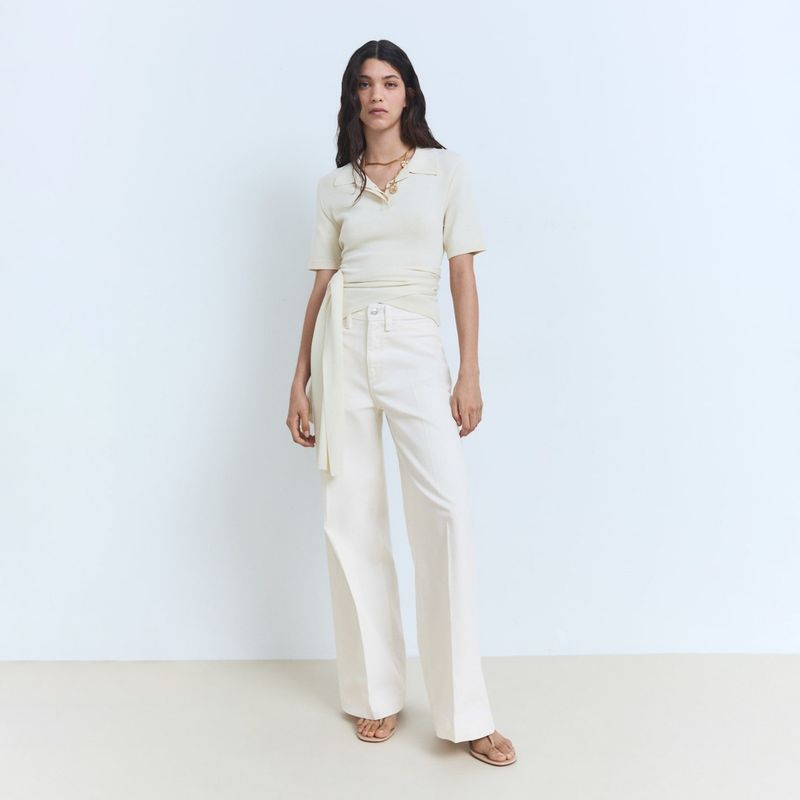 MANGO - Jeans Wideleg Tiro Alto Mujer Mango