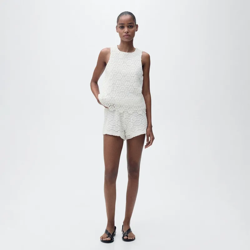 MANGO - Top Recto Crochet Mujer Mango