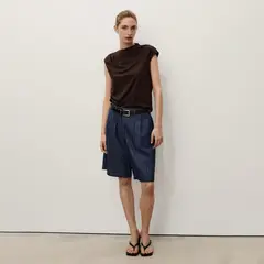 MANGO - Bermudas Denim Rinse Wash Mujer