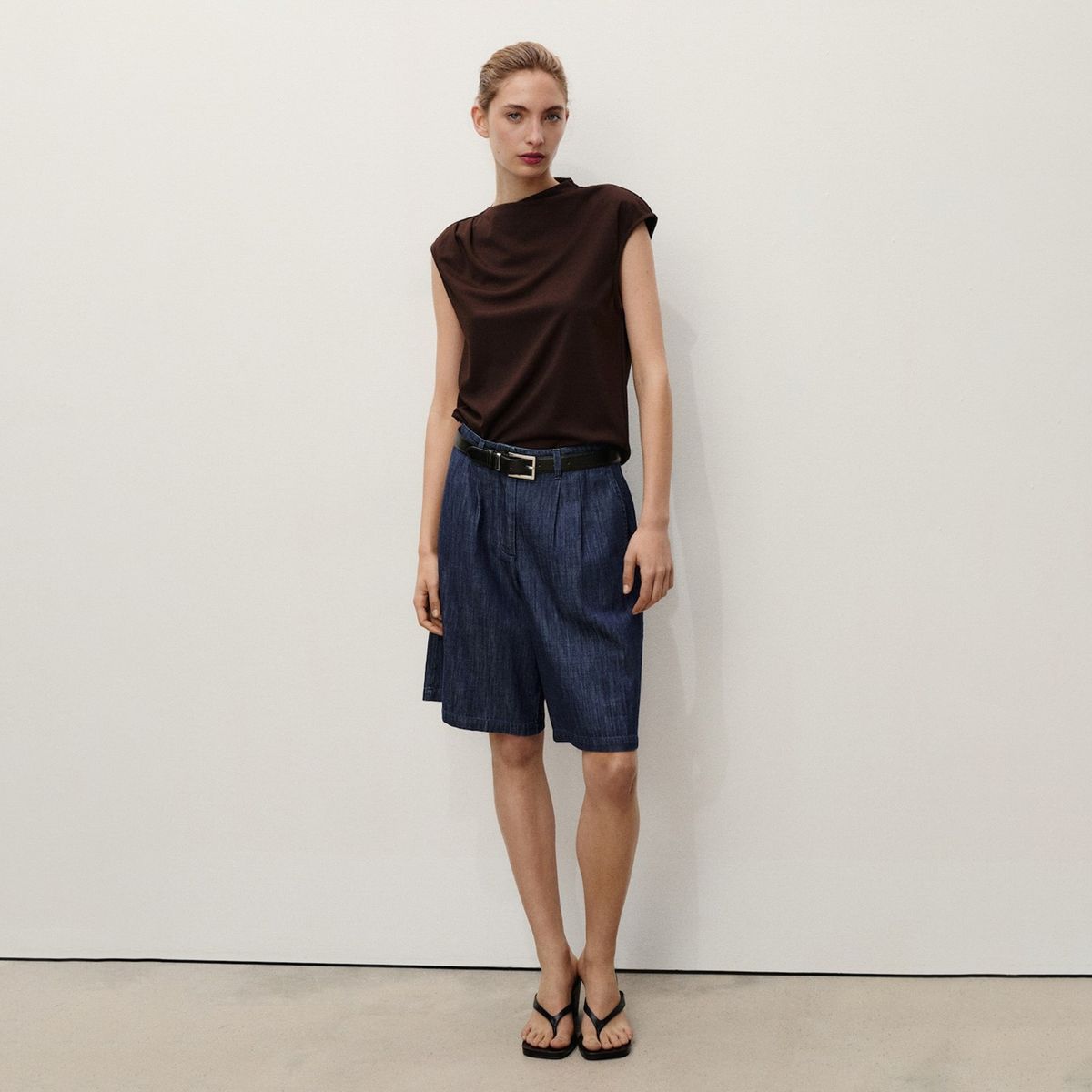 MANGO - Bermudas Denim Rinse Wash Mujer Mango