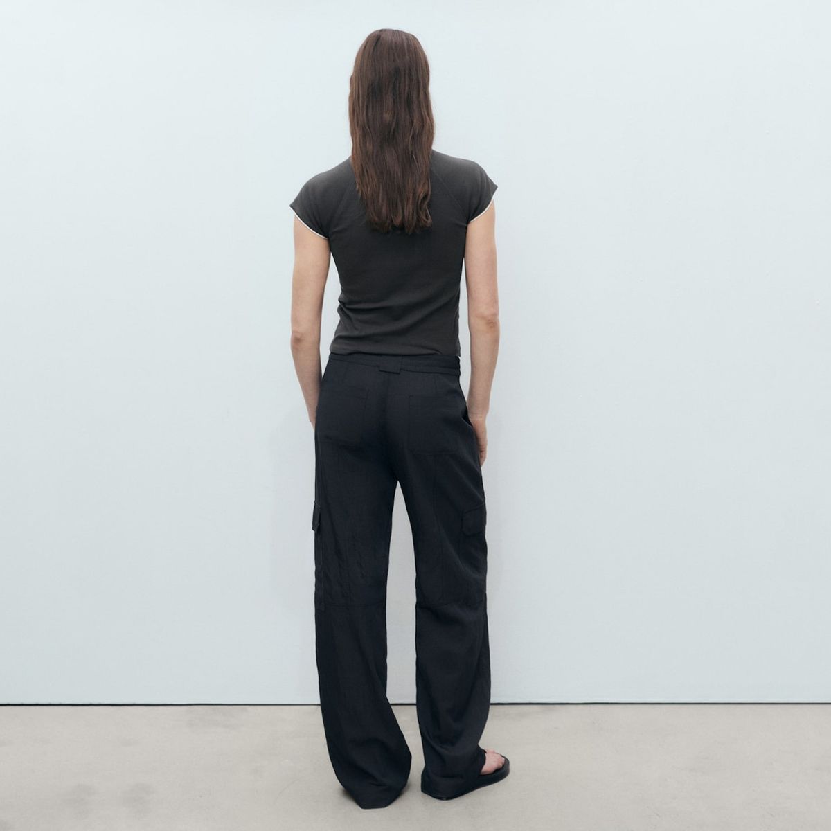 MANGO - Polera Algodón Ribetes Contraste Mujer Mango