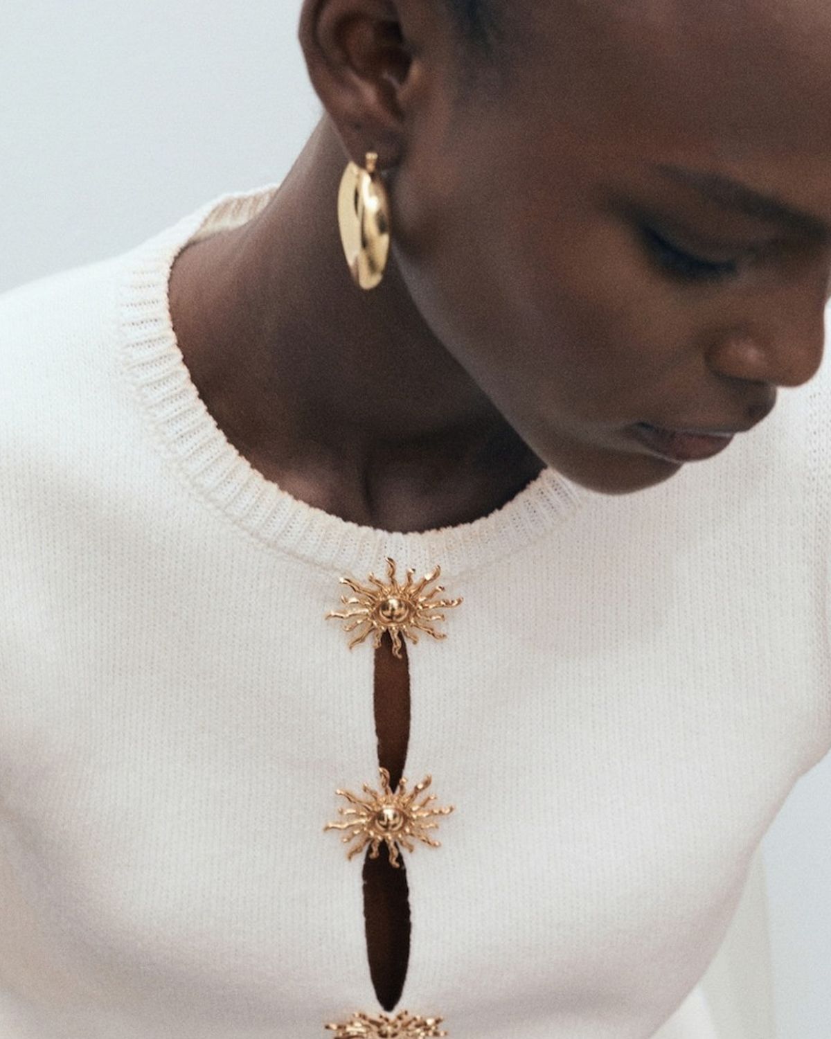 MANGO Top Punto Botones Joya Soles Mujer Mango