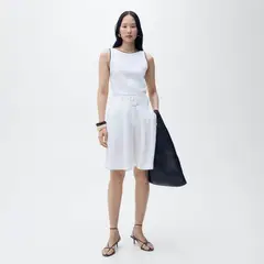 MANGO - Top Algodón Ribetes Contraste Mujer