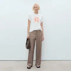 MANGO - Polera Estampado Floral Mujer