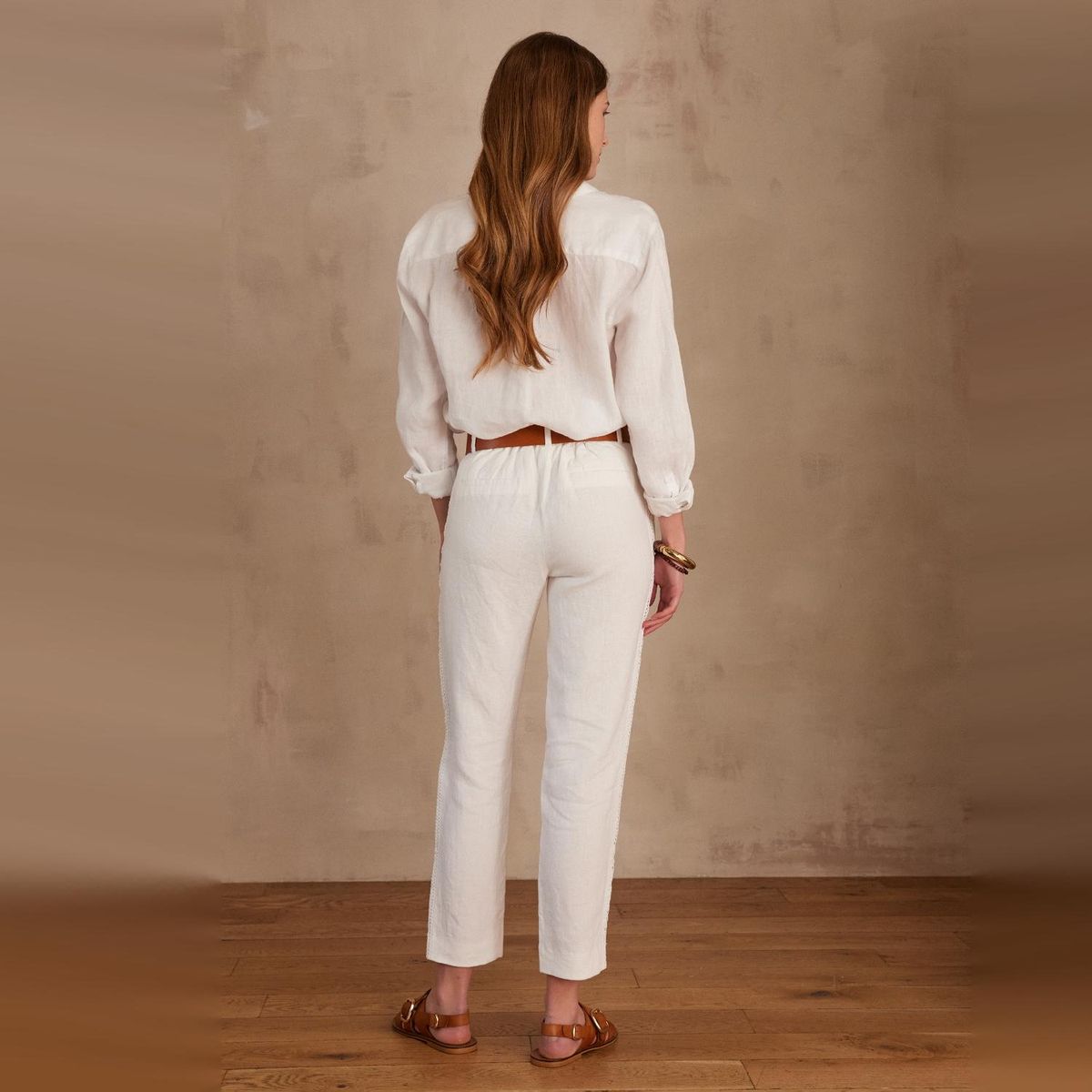 MAISON 123 - Pantalón Paolo 100% Lino Mujer 123