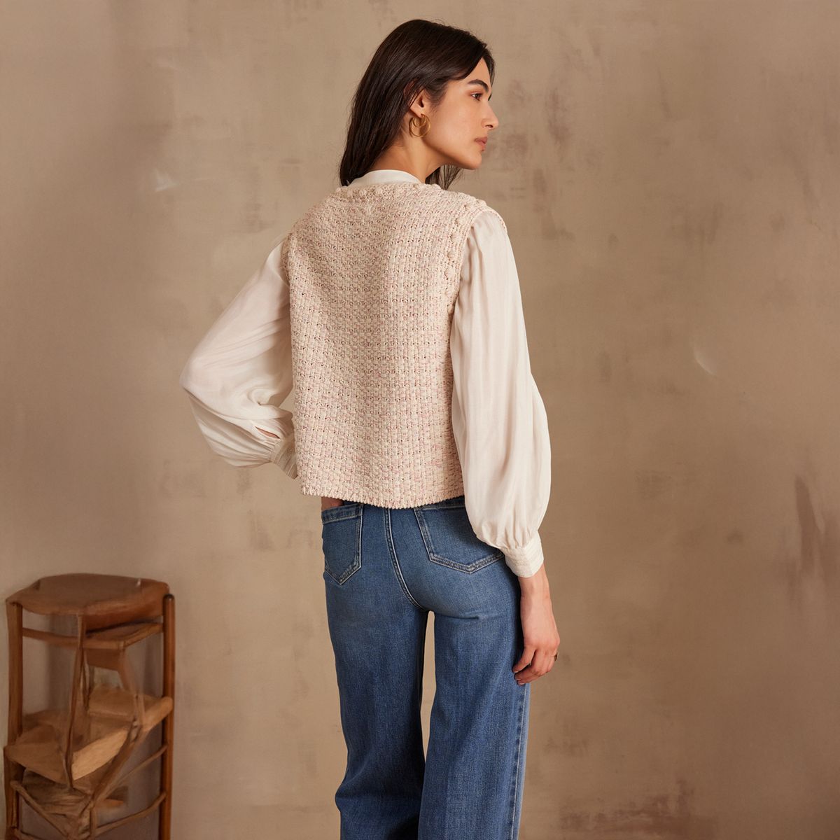 MAISON 123 - Vest Abierto De Punto Algodón Mujer 123