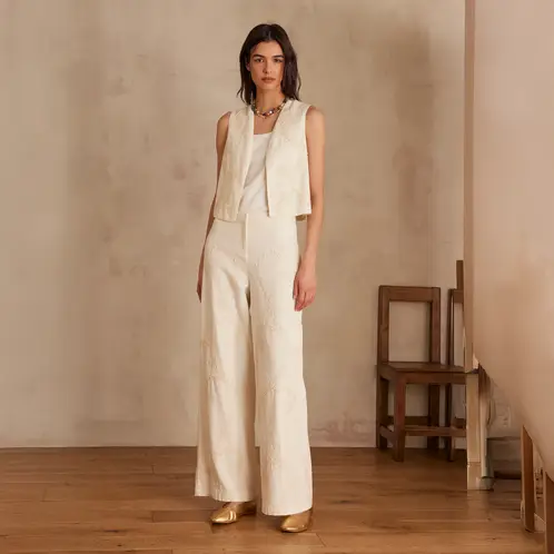 MAISON 123 - Pantalón Algodón Mujer
