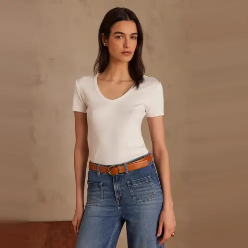MAISON 123 - Polera Manga Corta Algodón Mujer