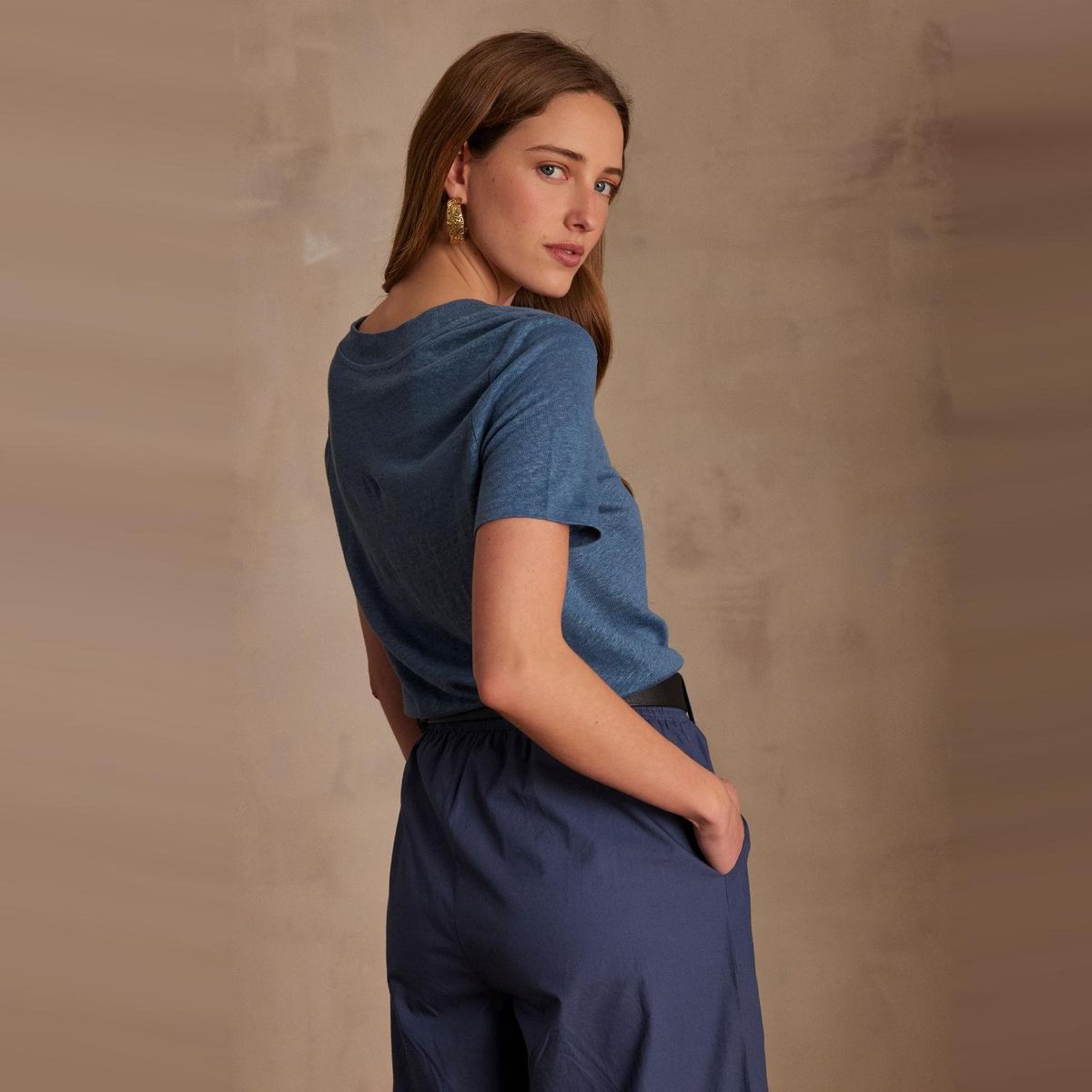 MAISON 123 - Polera Lisa Manga Corta Mujer Maison 123