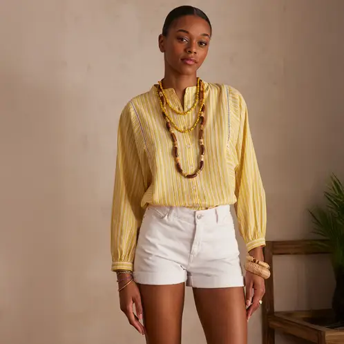MAISON 123 - Blusa Estampada 100% Algodón Mujer